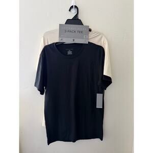 Geoffrey Beene Men’s 2-Pack T-Shirts Black & White Size Small NWT